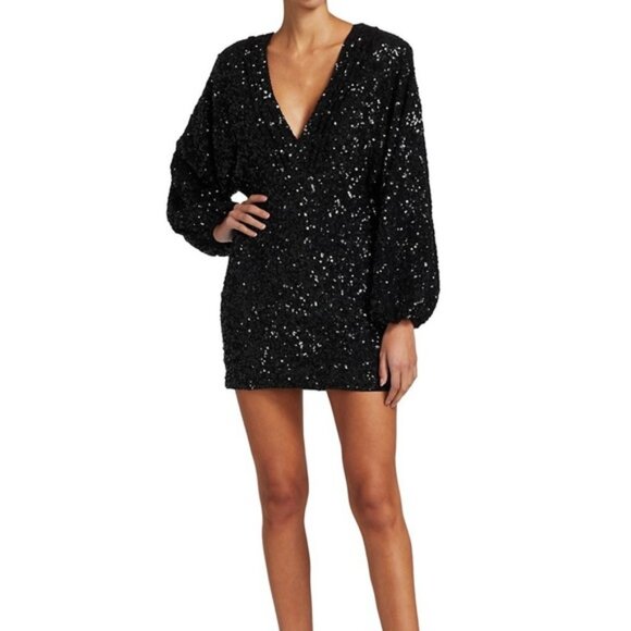 Retrofête | Size L | Aubrielle Mini Dress in Black Sequin - Picture 13 of 13